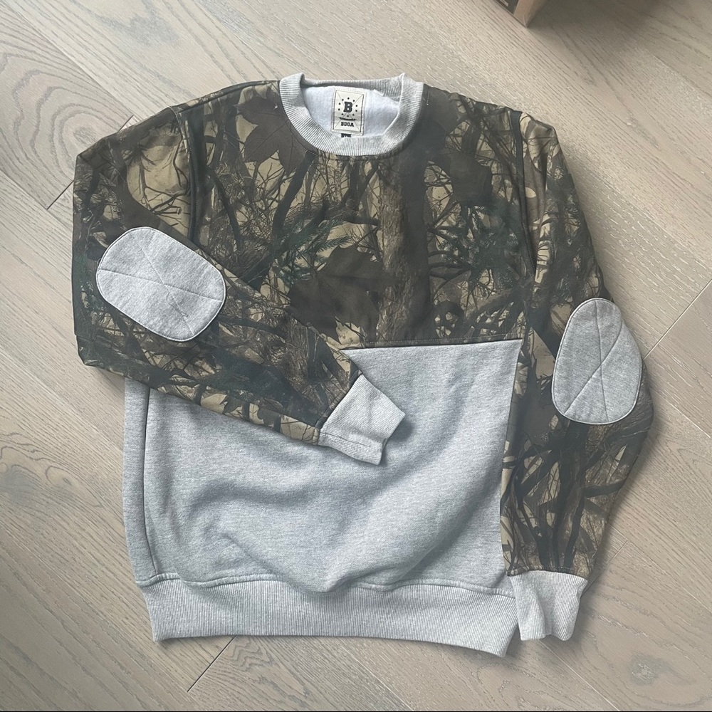 Grey & Camo camouflage Bodega (Boston) Sweatshirt crewneck